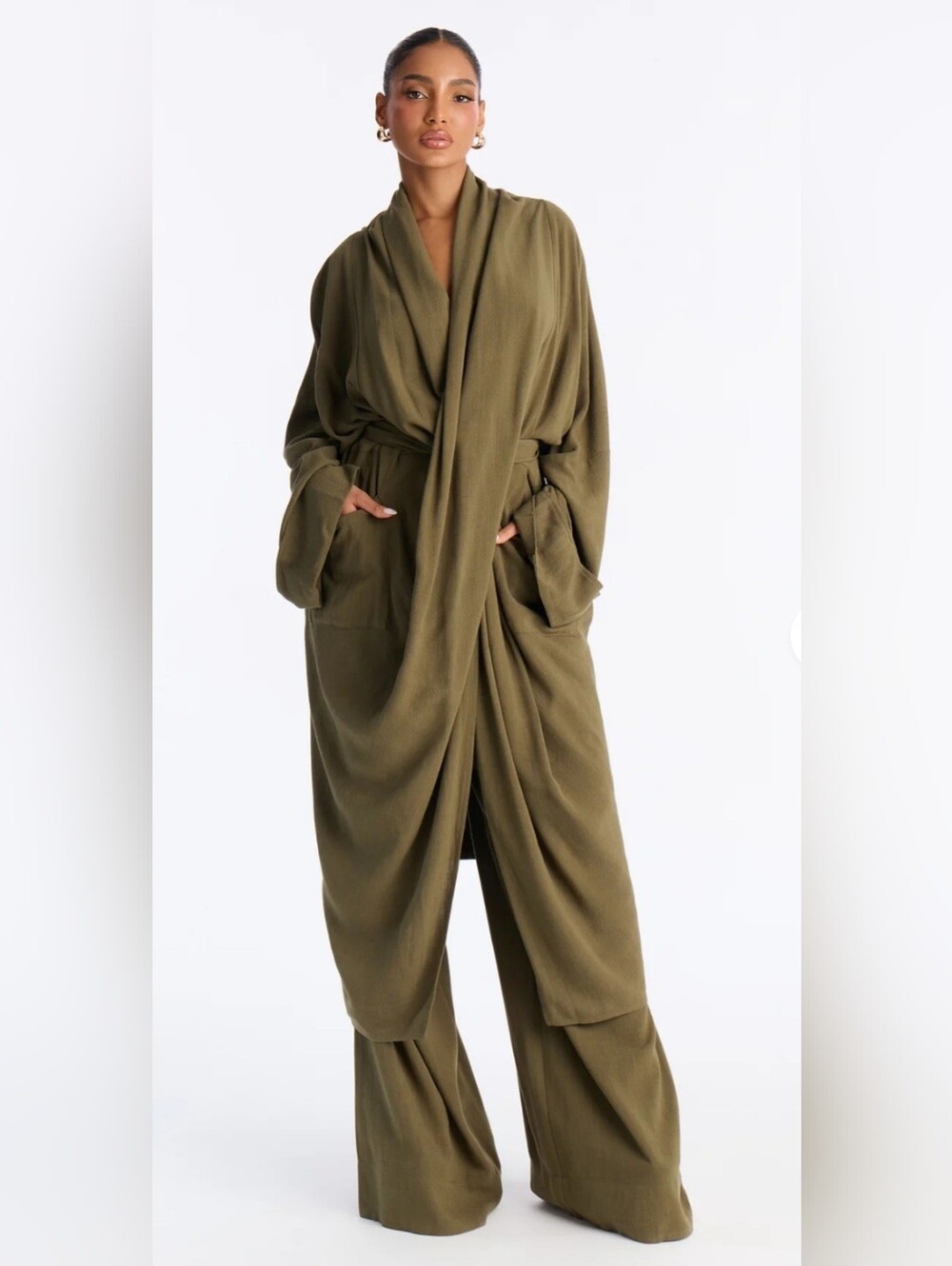 Renee Draped Linen Pant Set